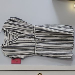 Time and Tru Dress Size 8-10 Navy and White Stripes